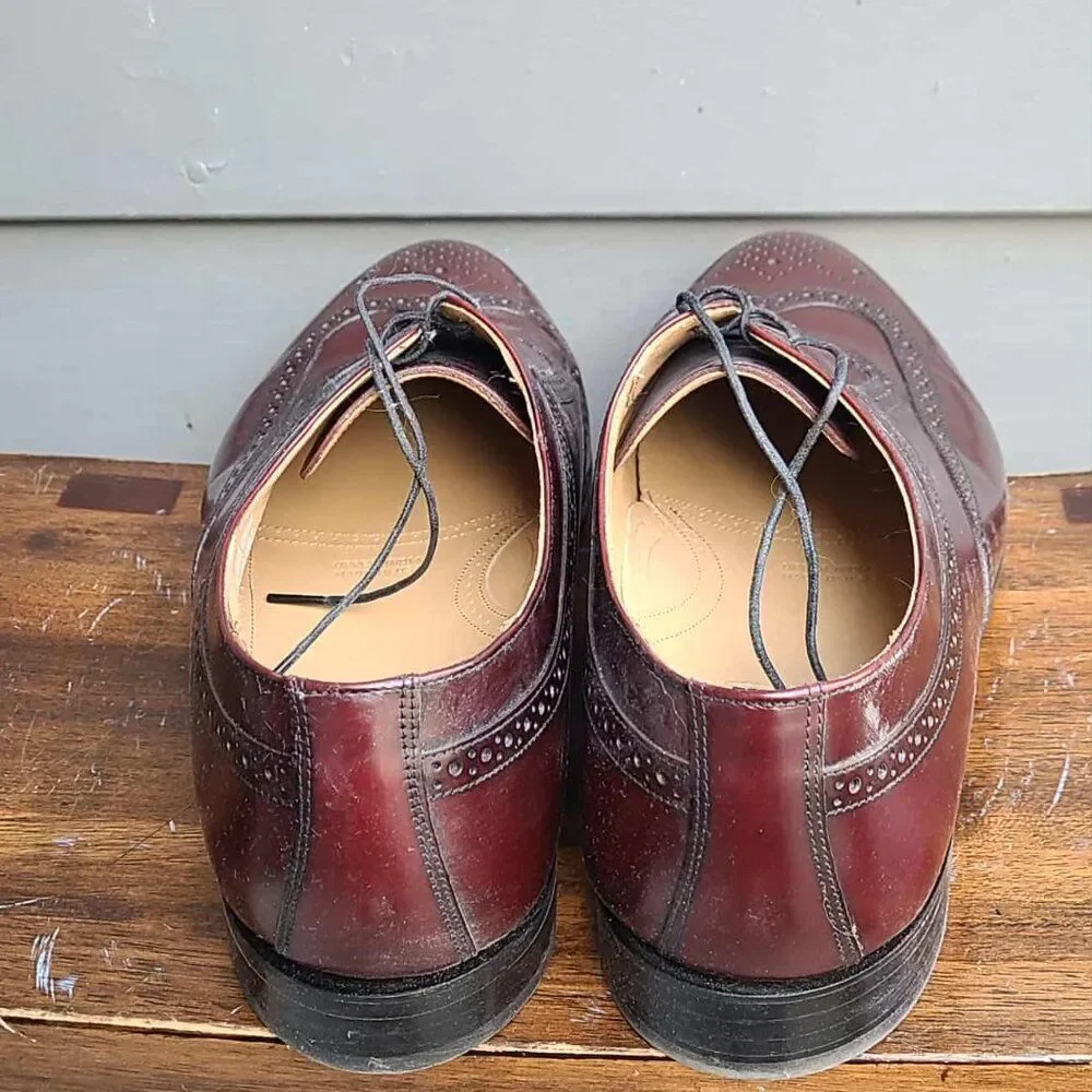 Bostonian Burgundy Houghton Leather Lace Shoes size 12 D NEW NIB NWT
